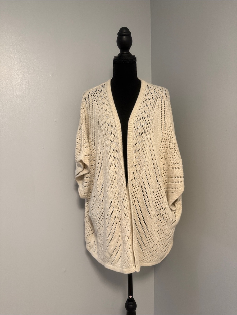 Forever 21 Beige Open-Knit Cardigan